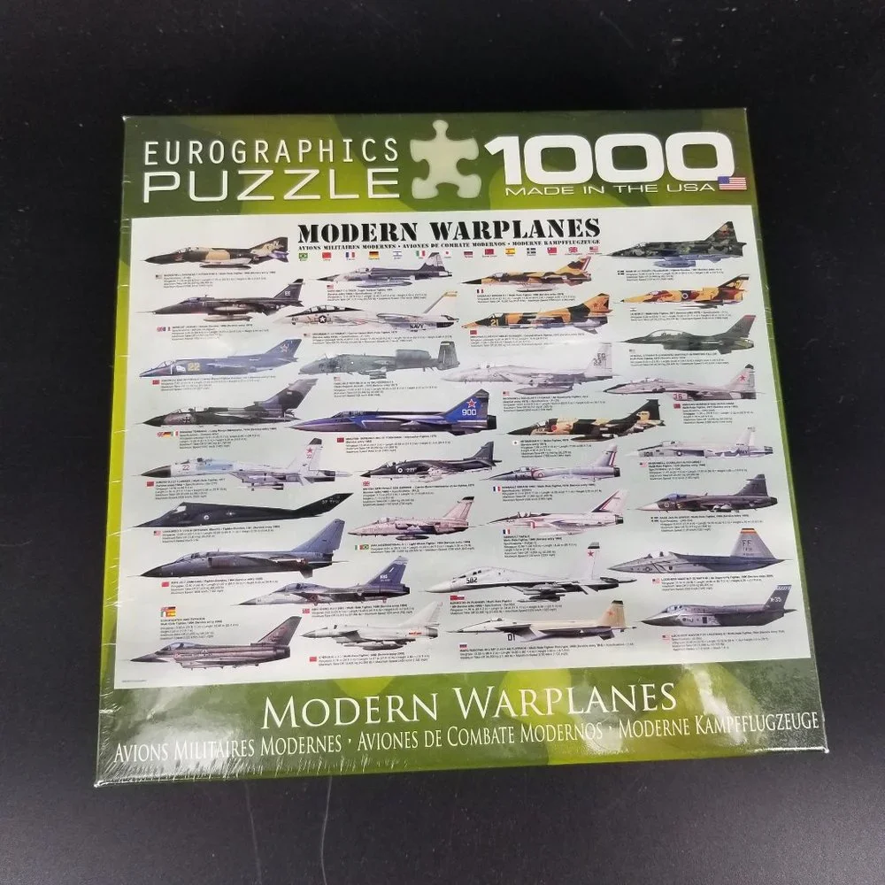 Fighter War Air Plane Puzzle Jigsaw 1000 Piece Modern Military Aero Hobby NEW